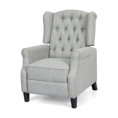 Fauteuil inclinable contemporain en tissu capitonné Wellscross par Christopher Knight Home