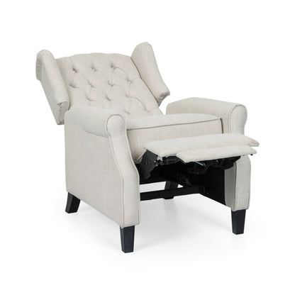 Fauteuil inclinable contemporain en tissu capitonné Wellscross par Christopher Knight Home