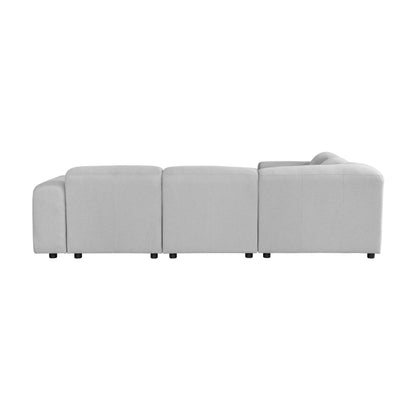 Ensemble de salon sectionnel rembourré Whisper avec chaises modulaires, accoudoirs amovibles et pouf