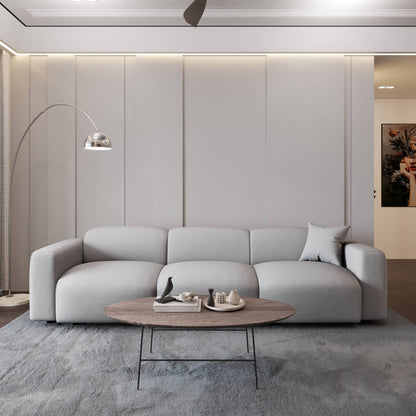 Ensemble de salon sectionnel rembourré Whisper avec chaises modulaires, accoudoirs amovibles et pouf