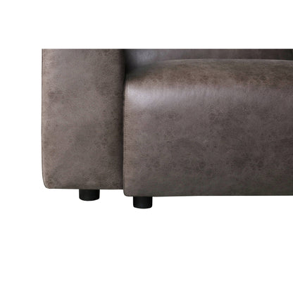 Ensemble de salon sectionnel rembourré Whisper avec chaises modulaires, accoudoirs amovibles et pouf