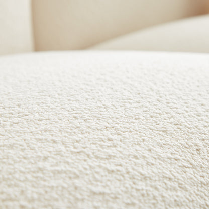 Canapé-lit surdimensionné blanc de 87 po avec pieds en métal, cadre en bois massif, 2 coussins, moelleux et durable