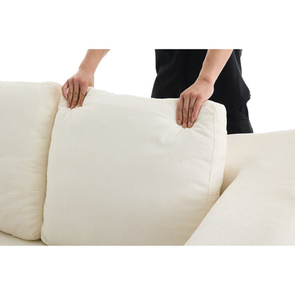 Canapé-lit pliant en chenille blanche