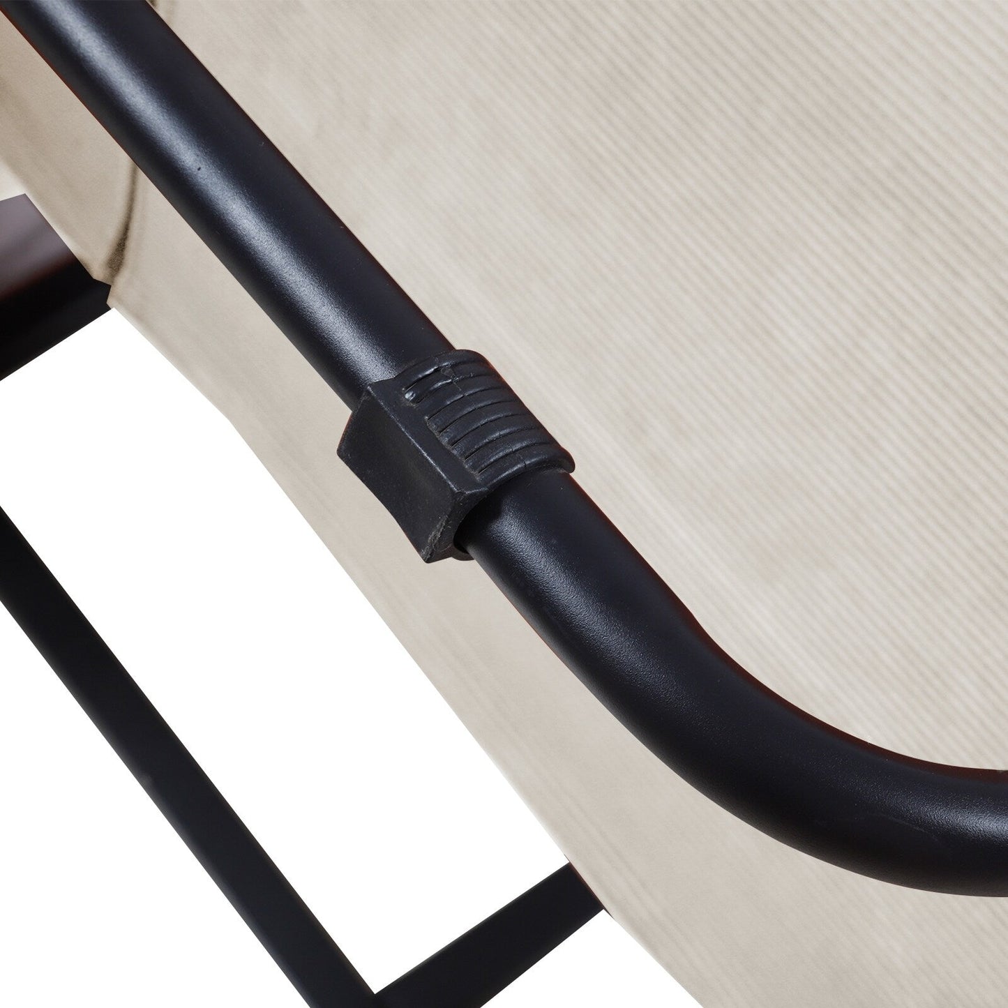 Canapé-lit simple convertible en velours côtelé blanc avec dossier inclinable