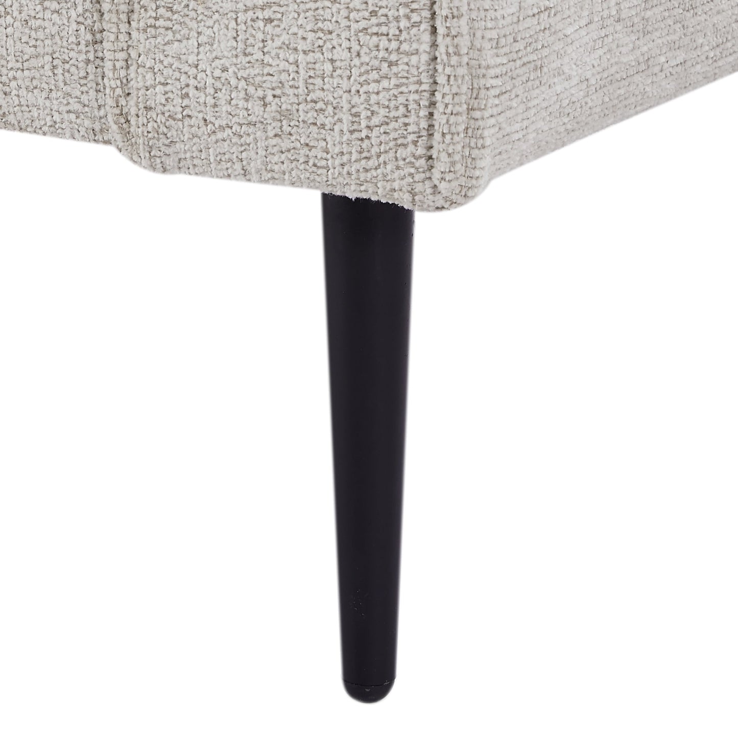 Canapé rembourré en tissu high-tech blanc avec 2 coussins