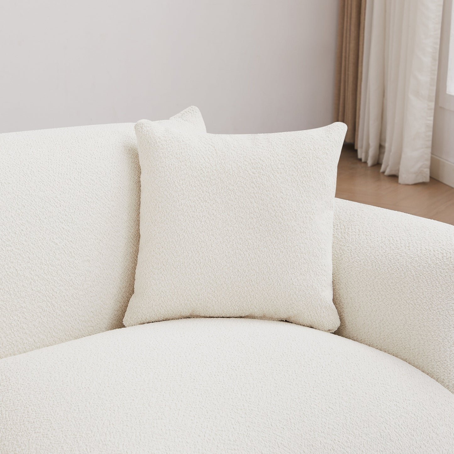 Canapé 3 places surdimensionné blanc avec pieds en métal