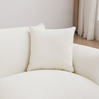 Canapé 3 places surdimensionné blanc avec pieds en métal