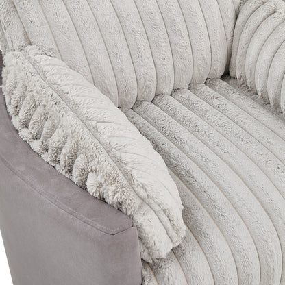 Fauteuil inclinable manuel à revêtement en velours côtelé Wide Wale