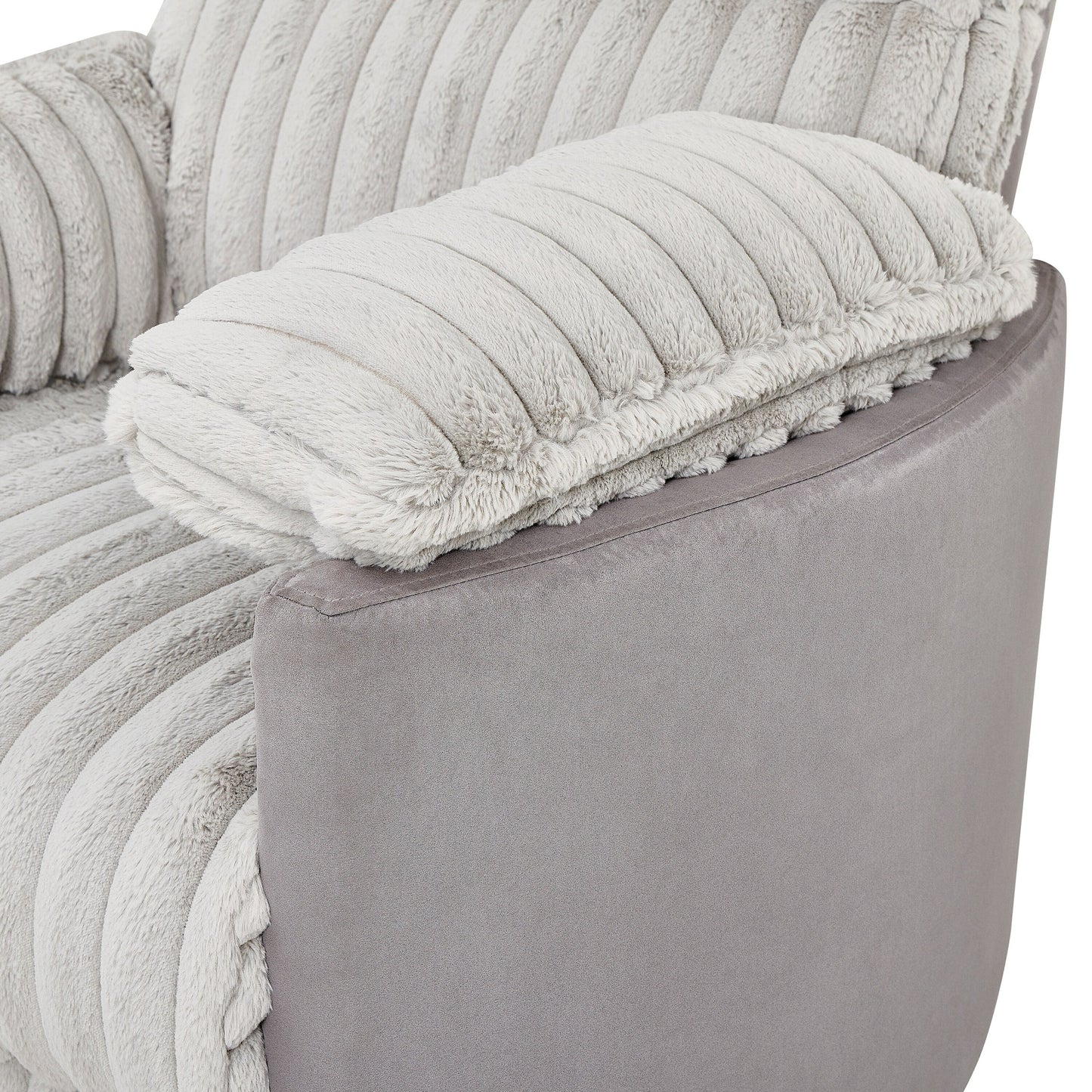 Fauteuil inclinable manuel à revêtement en velours côtelé Wide Wale