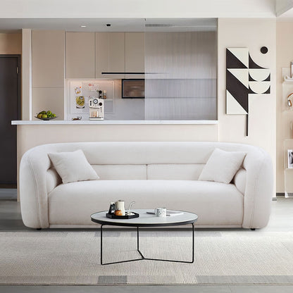 Canapé incurvé rembourré moderne et contemporain de 91 pouces avec 2 coussins pour le salon