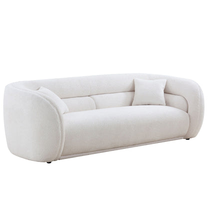 Canapé incurvé rembourré moderne et contemporain de 91 pouces avec 2 coussins pour le salon