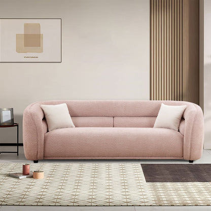 Canapé incurvé rembourré moderne et contemporain de 91 pouces avec 2 coussins pour le salon