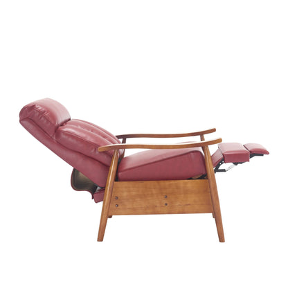 Chaise longue réglable rouge vin 26,38