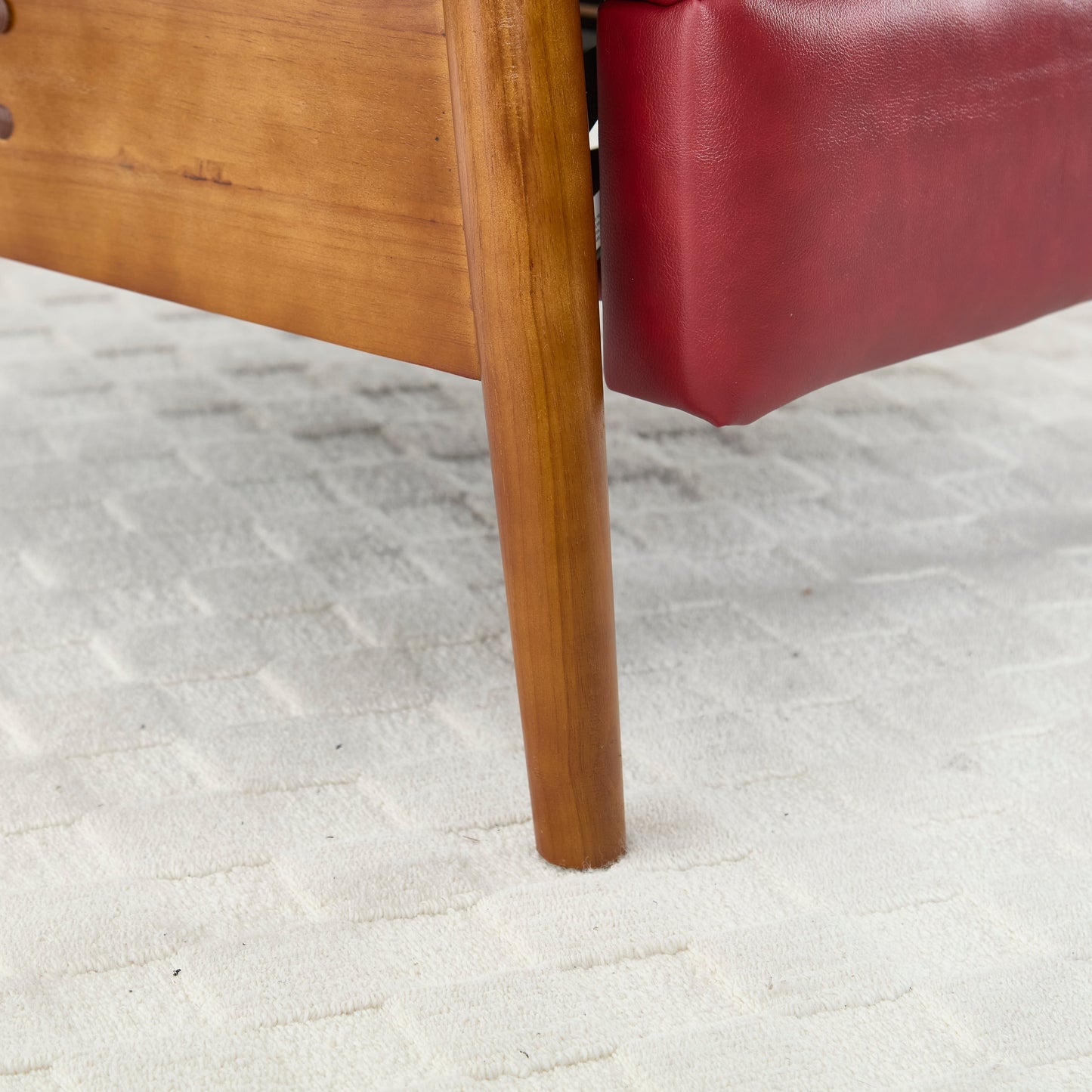 Chaise longue réglable rouge vin 26,38