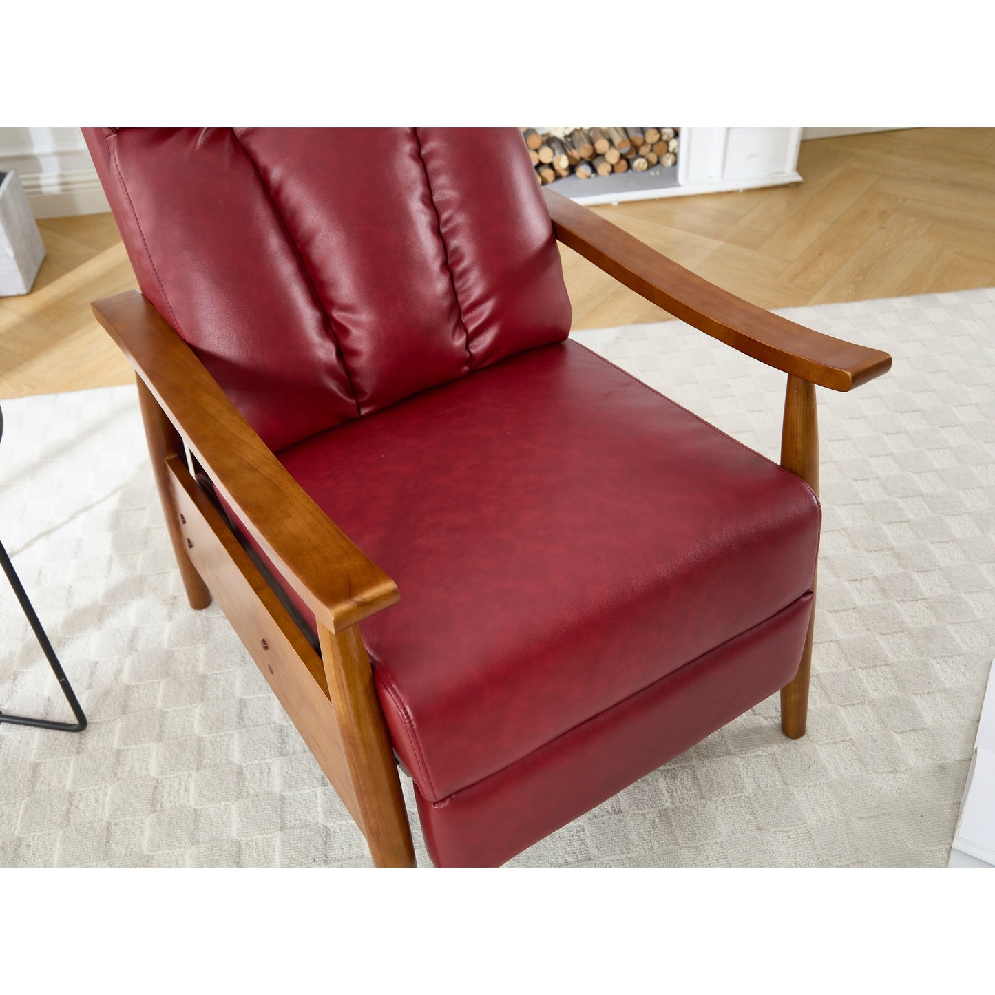Chaise longue réglable rouge vin 26,38