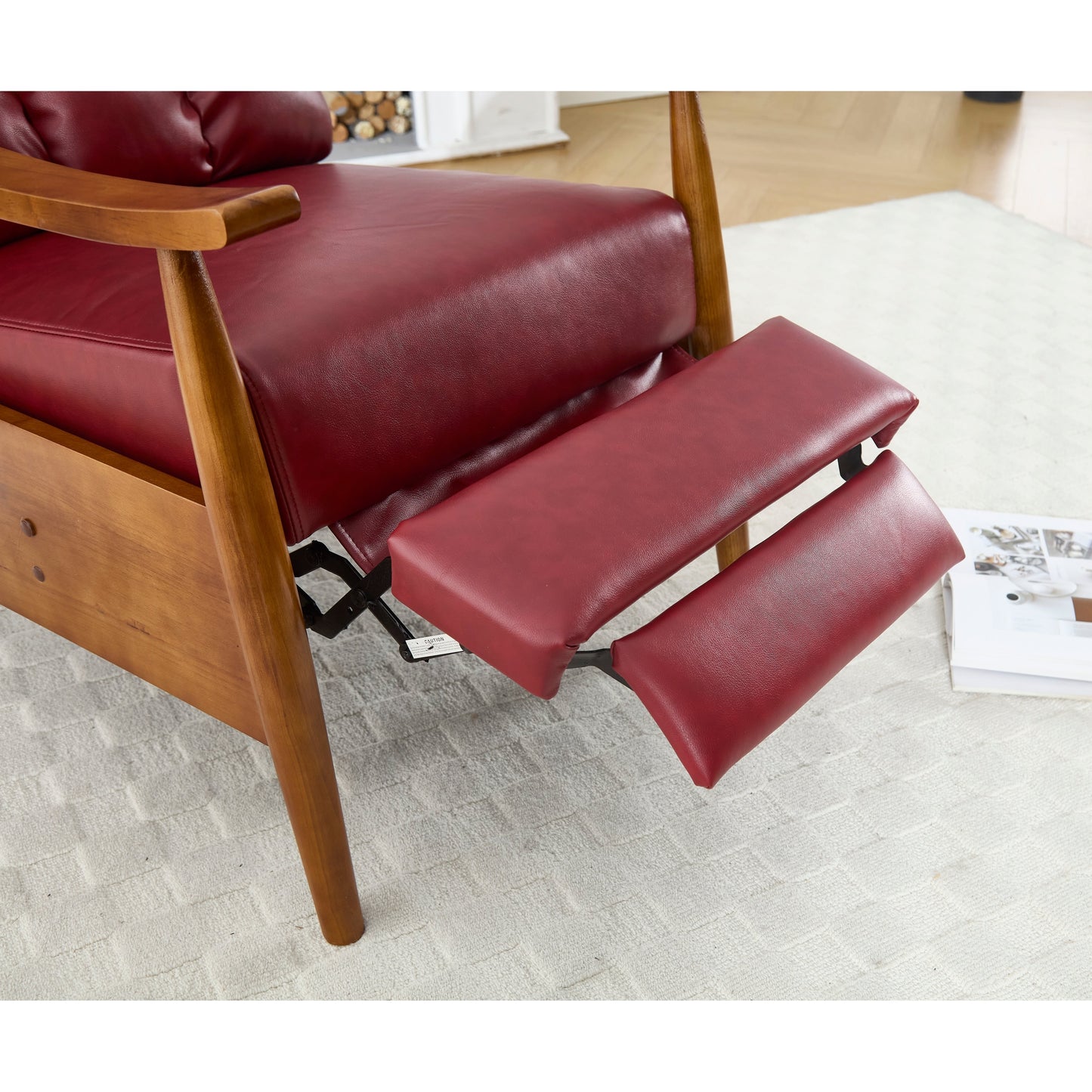 Chaise longue réglable rouge vin 26,38