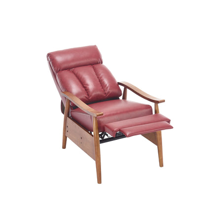 Chaise longue réglable rouge vin 26,38