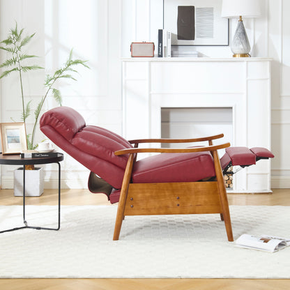 Chaise longue réglable rouge vin 26,38