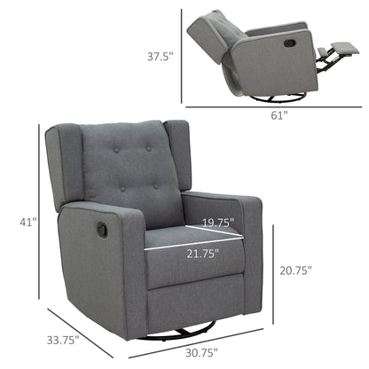 Fauteuil inclinable pivotant à oreilles
