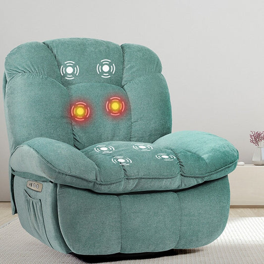 Fauteuil inclinable électrique XINMICS, fauteuil de massage inclinable avec chauffage, fauteuils pivotants à bascule modernes pour adultes avec port USB