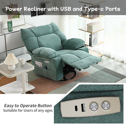 Fauteuil inclinable pivotant XINMICS, fauteuil inclinable électrique à bascule avec massage et chauffage