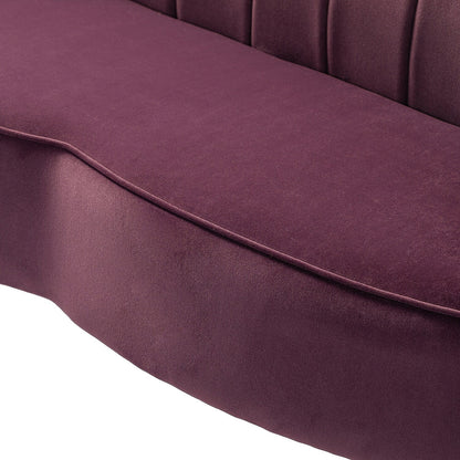 Causeuse Xabier 52'' avec dossier en forme de fleur