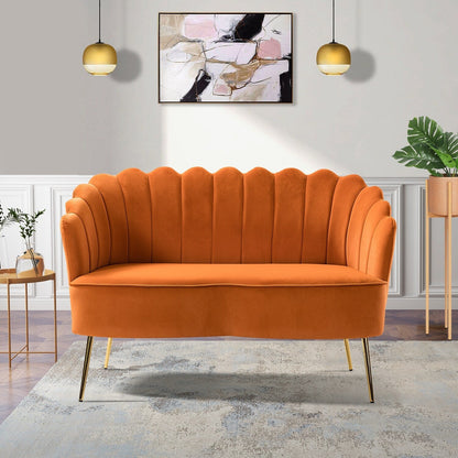 Causeuse Xabier 52'' avec dossier en forme de fleur