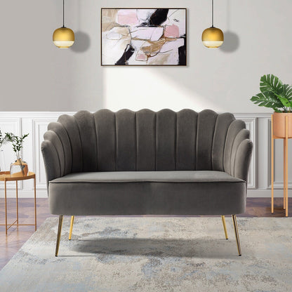 Causeuse Xabier 52'' avec dossier en forme de fleur