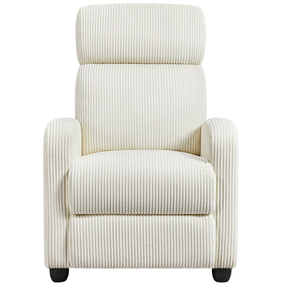 Fauteuil inclinable rembourré moderne et réglable Yaheetech avec ressorts ensachés pour salon