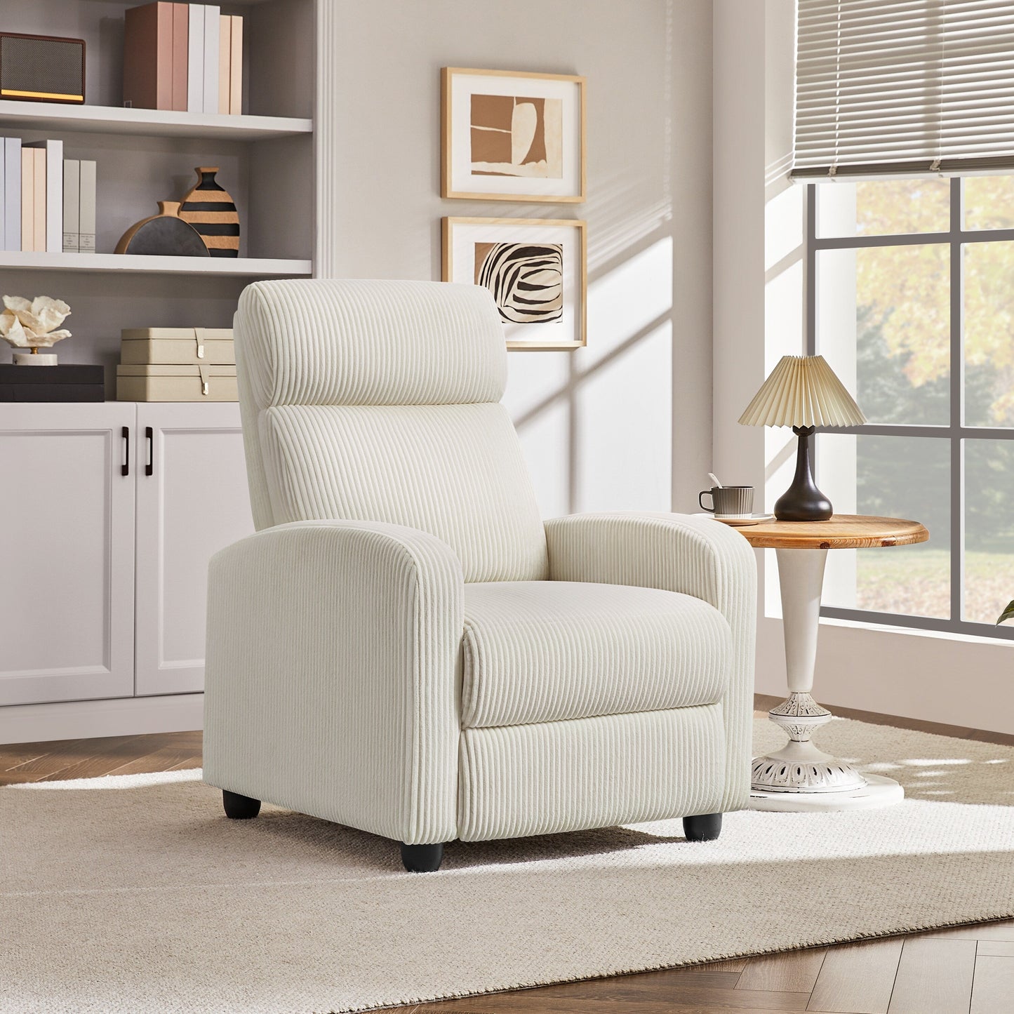 Fauteuil inclinable rembourré moderne et réglable Yaheetech avec ressorts ensachés pour salon