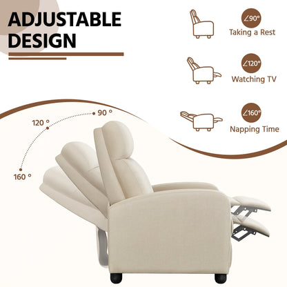 Fauteuil inclinable moderne en tissu Yaheetech