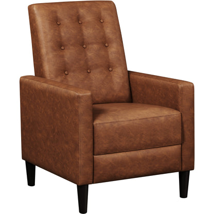 Yaheetech Canapé inclinable moderne en similicuir avec dossier réglable et repose-pieds capitonné