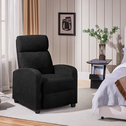 Canapé inclinable rembourré Yaheetech Boucle, fauteuil inclinable réglable, ivoire
