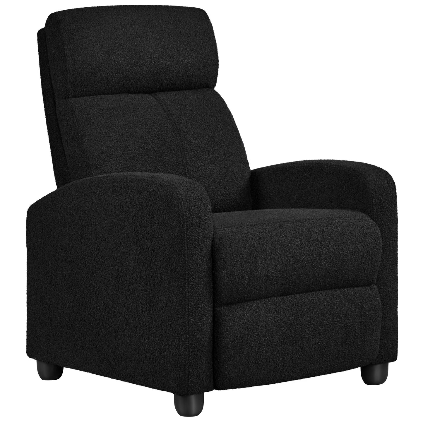 Canapé inclinable rembourré Yaheetech Boucle, fauteuil inclinable réglable, ivoire