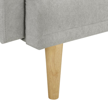 Canapé-lit futon en velours flocon de neige jaune