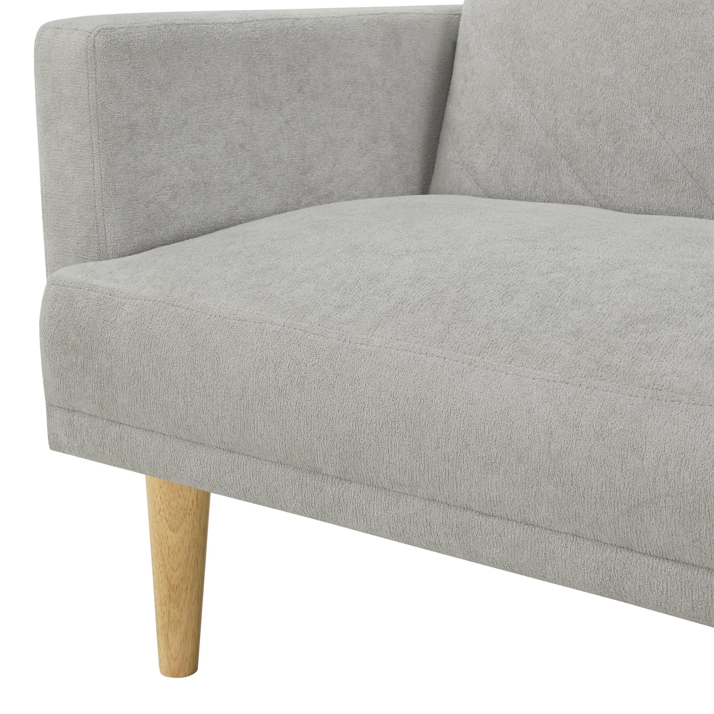 Canapé-lit futon en velours flocon de neige jaune