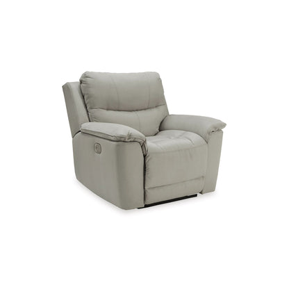 Fauteuil inclinable électrique Zane, port USB intégré, 230 cm, similicuir gris