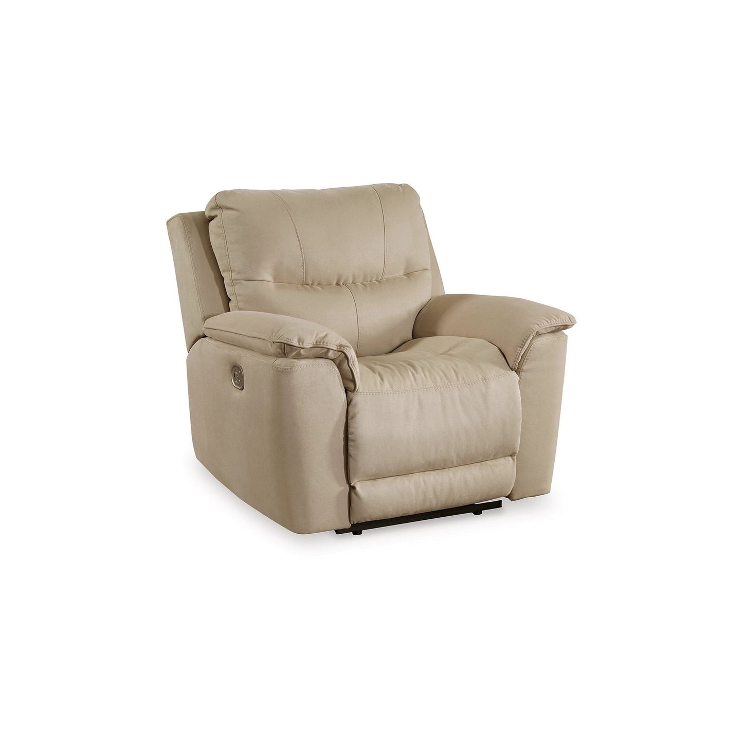 Fauteuil inclinable électrique Zane, port USB, 230 cm, imitation daim nubuck beige