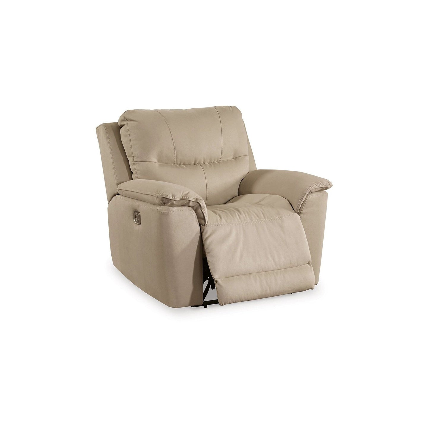 Fauteuil inclinable électrique Zane, port USB, 230 cm, imitation daim nubuck beige