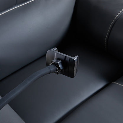 Fauteuil inclinable électrique à gravité zéro avec dossier réglable, massage, chauffage lombaire, port USB, support pour téléphone et poches latérales