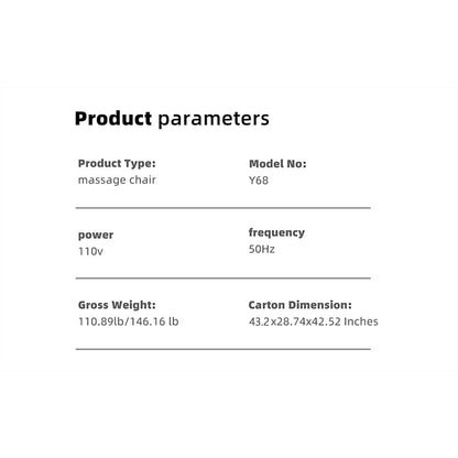 Fauteuil de massage à gravité zéro avec chauffage des hanches, massage des pieds et couverture complète par airbag