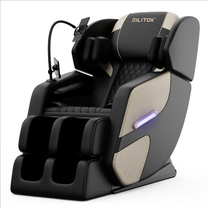 Fauteuil inclinable de massage à gravité zéro avec massage à air, chauffage et haut-parleurs Bluetooth