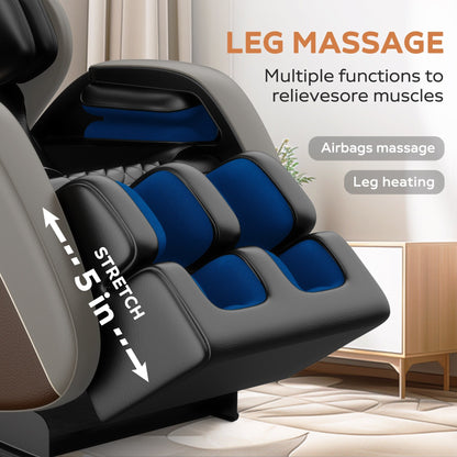 Fauteuil inclinable de massage à gravité zéro avec massage à air complet du corps et Bluetooth