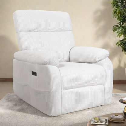 Fauteuil inclinable électrique à gravité zéro avec port USB - Dossier et repose-pieds réglables électriquement, design ergonomique