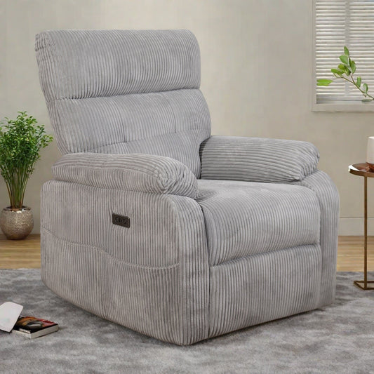 Fauteuil inclinable électrique à gravité zéro avec port USB - Dossier et repose-pieds réglables électriquement, design ergonomique