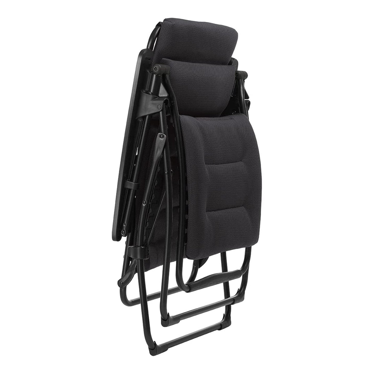 Fauteuil inclinable Zero Gravity - Cadre noir - Tissu Acier