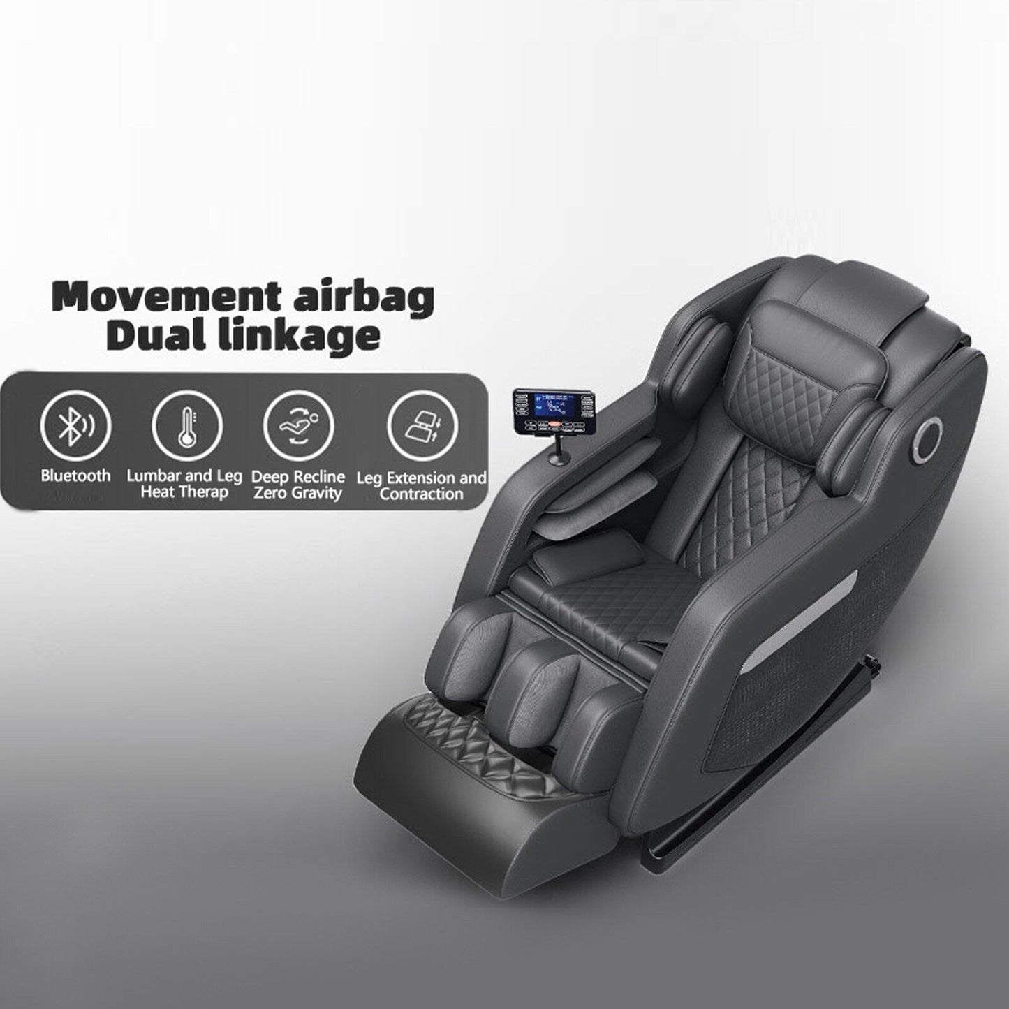 Fauteuil inclinable de massage à gravité zéro avec audio Bluetooth