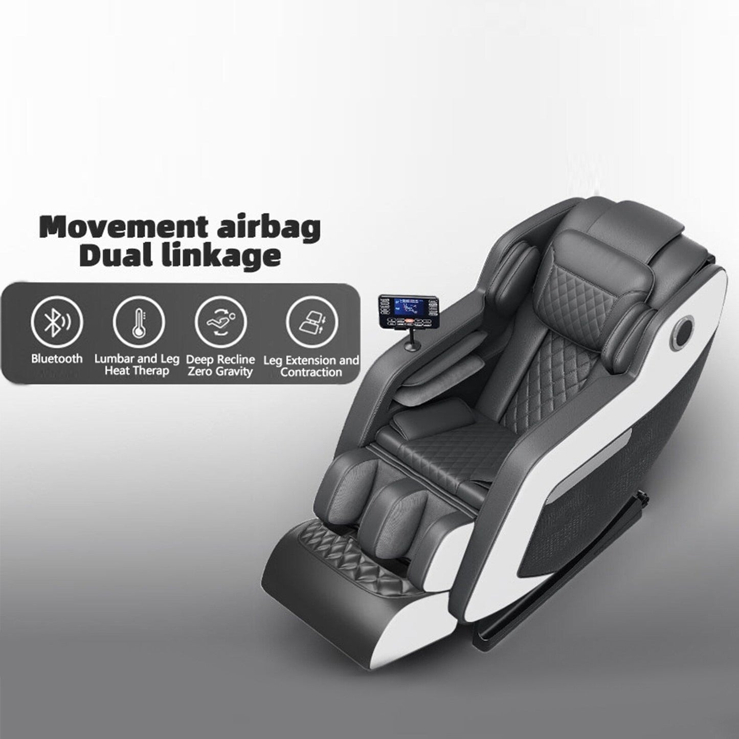 Fauteuil inclinable de massage à gravité zéro avec audio Bluetooth