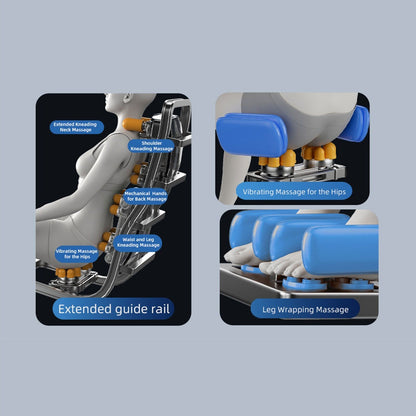 Fauteuil inclinable de massage à gravité zéro avec audio Bluetooth