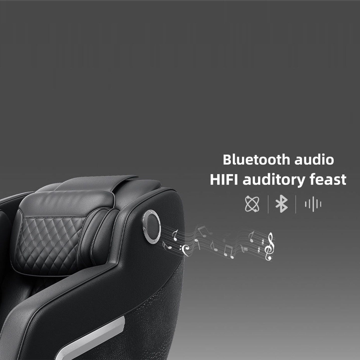 Fauteuil inclinable de massage à gravité zéro avec audio Bluetooth